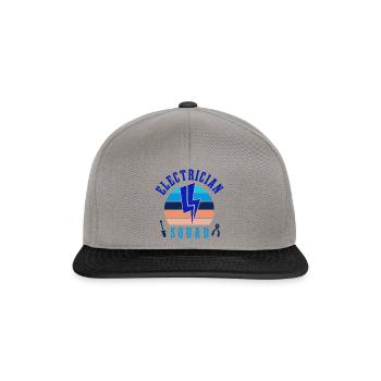 Electrician Squad Electro Worker Hobby Electrician - Snapback Cap - graphite/black - Front
