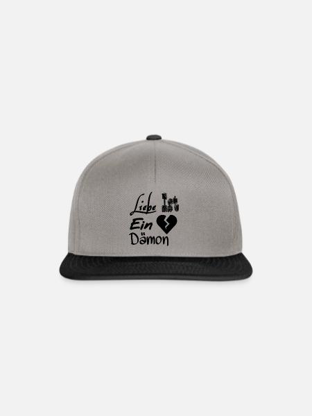 Liebe ist ein Dämon - Snapback Cap - Graphit/Schwarz