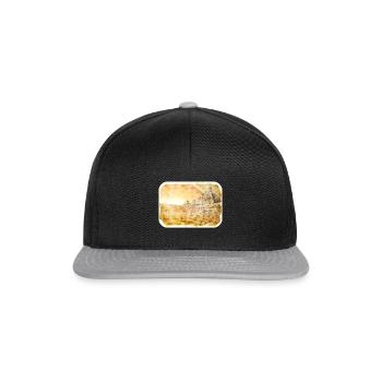 Cairo Egypt Watercolor Sketch Drawn Illustration - Snapback Cap - black/grey - Front
