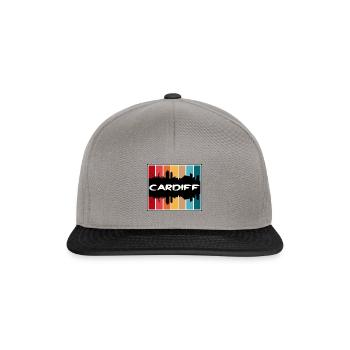 Cardiff Wales Skyline Silhouette Reisesouvenir - Snapback Cap - Graphit/Schwarz - Vorne