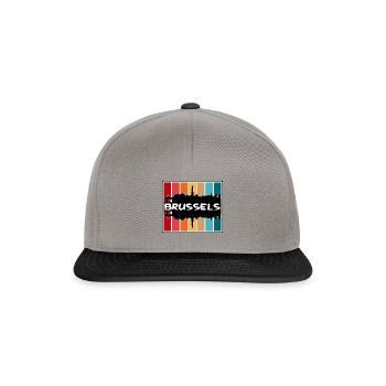 Bruxelles Belgique Skyline Silhouette Travel Souveni - Casquette snapback - gris graphite/noir - Devant