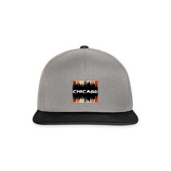 Chicago Illinois États-Unis Skyline Silhouette Voyage Sou - Casquette snapback - gris graphite/noir - Devant