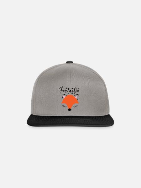 Foxtastic Fuchs Füchsin Geschenk - Snapback Cap - Graphit/Schwarz