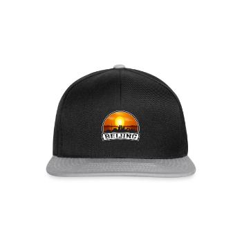 Beijing China Skyline Vintage Sunset Travel Souven - Casquette snapback - noir/gris - Devant
