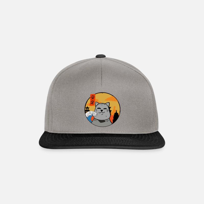 Relaxing Cat - Snapback Cap - graphite/black