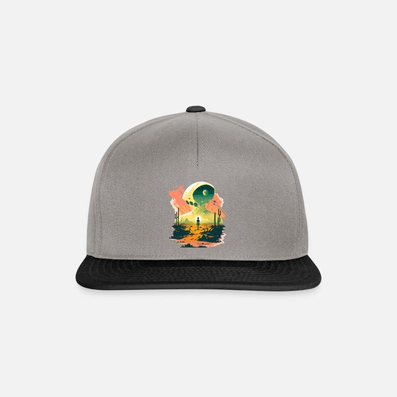 Alien vert - Casquette snapback - gris graphite/noir