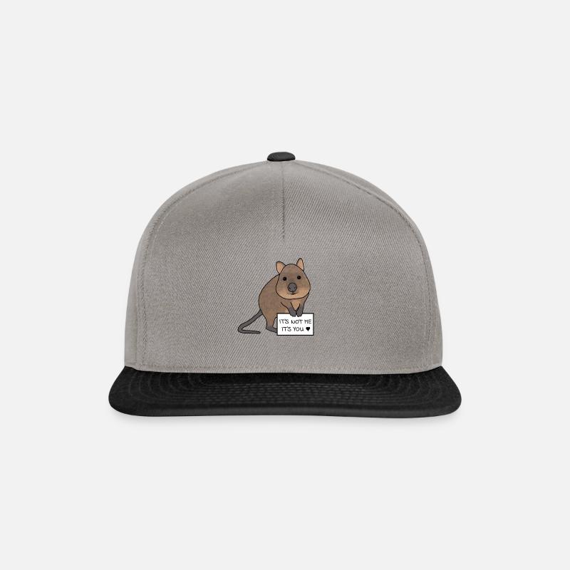 Le Quokka Pas Moi - Casquette snapback - gris graphite/noir
