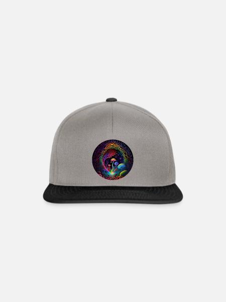TRIPPY PILZE - Snapback Cap - Graphit/Schwarz