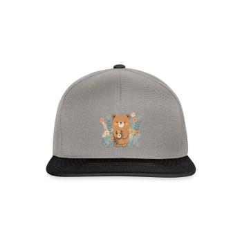 Cute Teddy Bear - Snapback Cap - graphite/black - Front