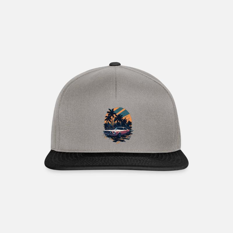Beach Muscle Car - Snapback Cap - graphite/black
