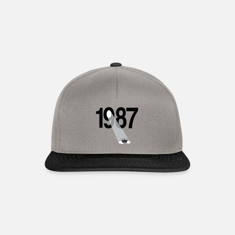 1987 Vintage - Snapback Cap - graphite/black