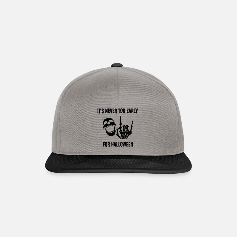 HALLOWEEN SCULL + TOTENKOPF - Snapback Cap - Graphit/Schwarz
