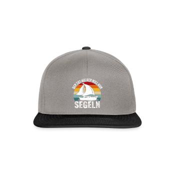 der tut nix der will nur segeln - Snapback Cap - Graphit/Schwarz - Vorne