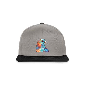 Colombe Coloré Aquarelle Animal Animal De Compagnie Illustration - Casquette snapback - gris graphite/noir - Devant