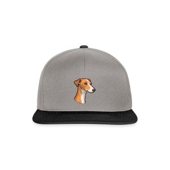 Vieux lévrier croate race de chien dessin animé Kawaii I - Casquette snapback - gris graphite/noir - Devant
