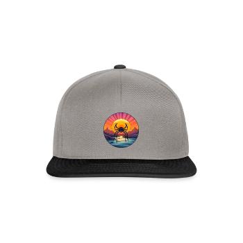 Spinne buntes Aquarell Cartoon Kawaii Tier - Snapback Cap - Graphit/Schwarz - Vorne