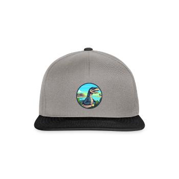 Anakonda Aquarell Cartoon Kawaii Clipart Tier - Snapback Cap - Graphit/Schwarz - Vorne