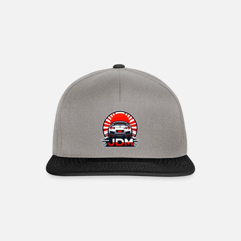 JDM GTR R-35 - Snapback Cap - Graphit/Schwarz