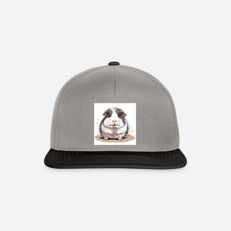 Cochon d’Inde assis - Casquette snapback - gris graphite/noir