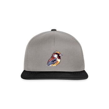 Sperling Buntes Aquarell Cartoon Kawaii Tier - Snapback Cap - Graphit/Schwarz - Vorne
