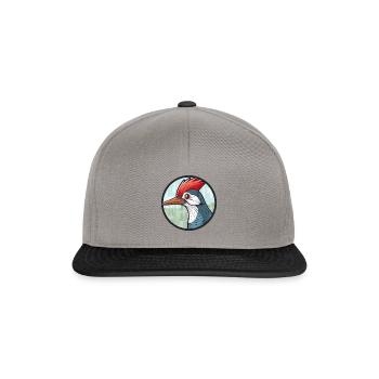 Pic vitrail coloré Cartoon Kawaii A - Casquette snapback - gris graphite/noir - Devant