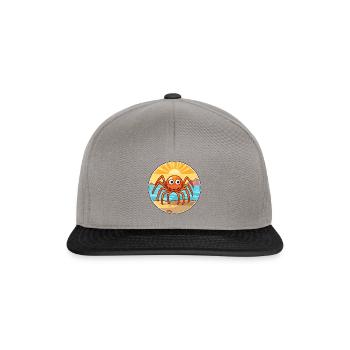 Spinne Aquarell Cartoon Kawaii Clipart Tier - Snapback Cap - Graphit/Schwarz - Vorne