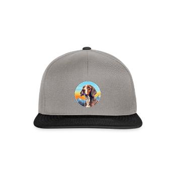 Auvergne Pointing Dog Breed Cartoon Kawaii Waterco - Snapback Cap - graphite/black - Front