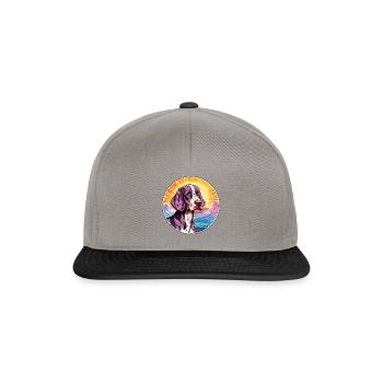 Auvergne Pointer Hunderasse Cartoon Kawaii Watercol - Snapback Cap - Graphit/Schwarz - Vorne