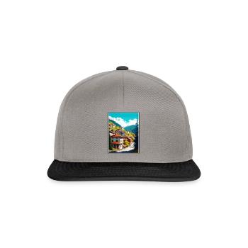 Artvin Türkei Vintage Reiseposter WPA Souvenir - Snapback Cap - Graphit/Schwarz - Vorne