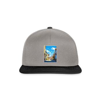 Braga Portugal Vintage Reiseposter WPA Souvenir - Snapback Cap - Graphit/Schwarz - Vorne