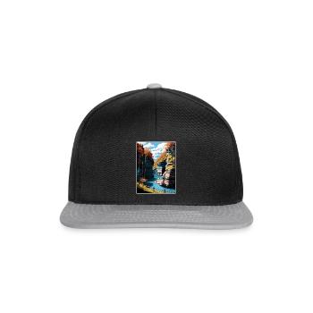 Watkins Glen State Park New York Affiche de voyage - Casquette snapback - noir/gris - Devant