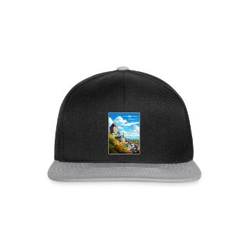 Québec Canada Vintage voyage affiche WPA Souvenir - Casquette snapback - noir/gris - Devant