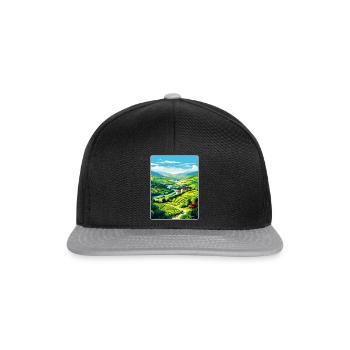 Vallée du Douro Portugal Affiche de voyage vintage WPA - Casquette snapback - noir/gris - Devant