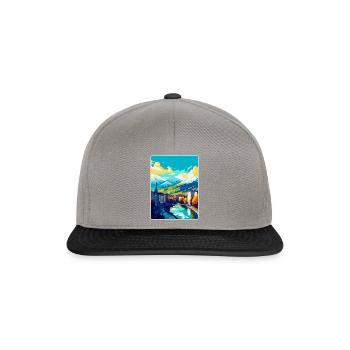 Grenoble France Affiche de voyage vintage Souvenir WPA - Casquette snapback - gris graphite/noir - Devant