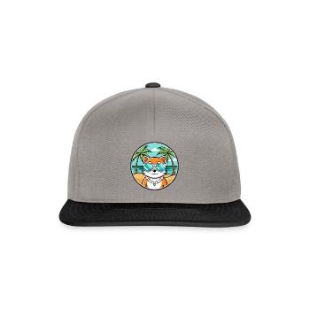 Hantilly Tiffany Race Chat Dessin Animé Lunettes de Soleil Plage - Casquette snapback - gris graphite/noir - Devant