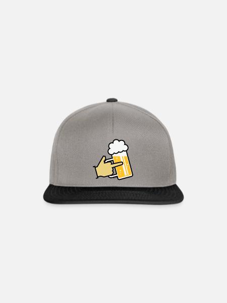 XFinger Icon (L4) - Snapback Cap - Graphit/Schwarz