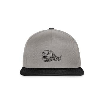 LKW Ladekran camion Truck - Casquette snapback - gris graphite/noir - Devant