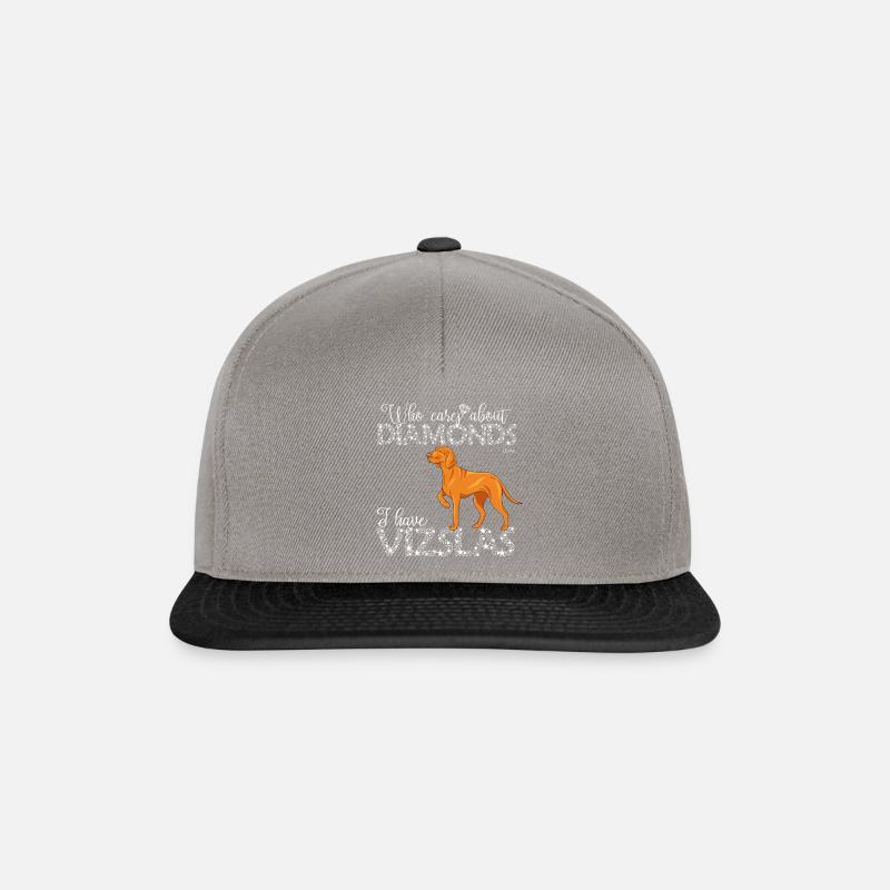 Vizsla Diamonds - Snapback Cap - Graphit/Schwarz