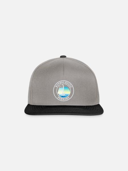 Windsurfing Fehmarn Dunkel - Snapback Cap - Graphit/Schwarz