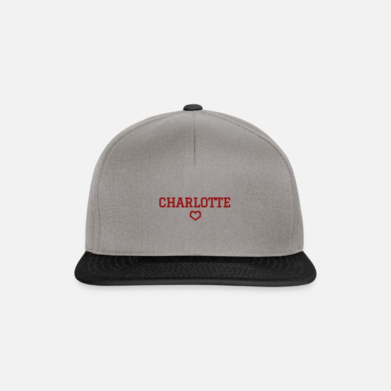 Charlotte Heart - Snapback Cap - graphite/black