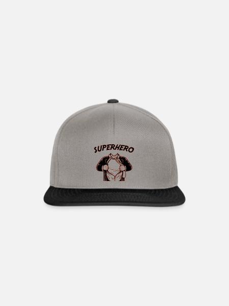 Superhero Kostüm Karneval Superheld - Snapback Cap - Graphit/Schwarz