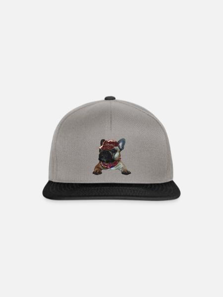 Bully, Frenchie, französische Bulldogge, Geschenk - Snapback Cap - Graphit/Schwarz