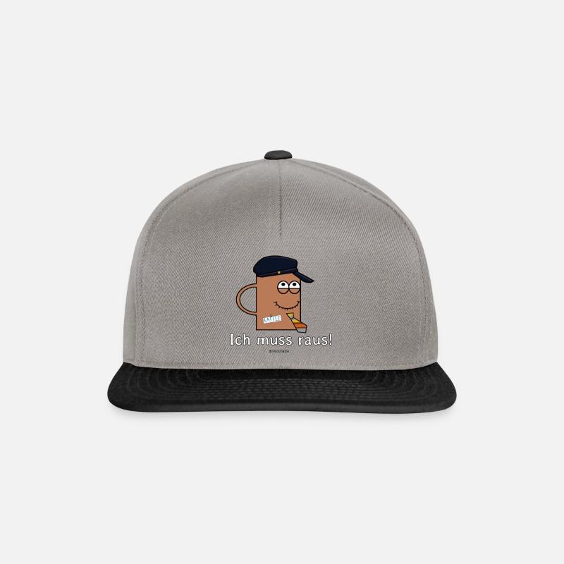 Ich muss raus! - Snapback Cap - Graphit/Schwarz