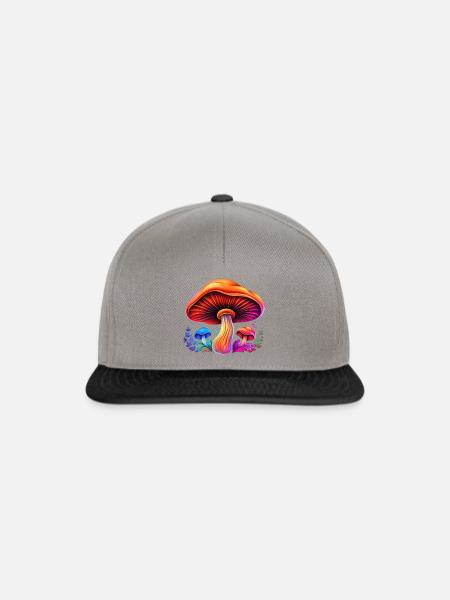 Magic Mushroom - Snapback Cap - Graphit/Schwarz