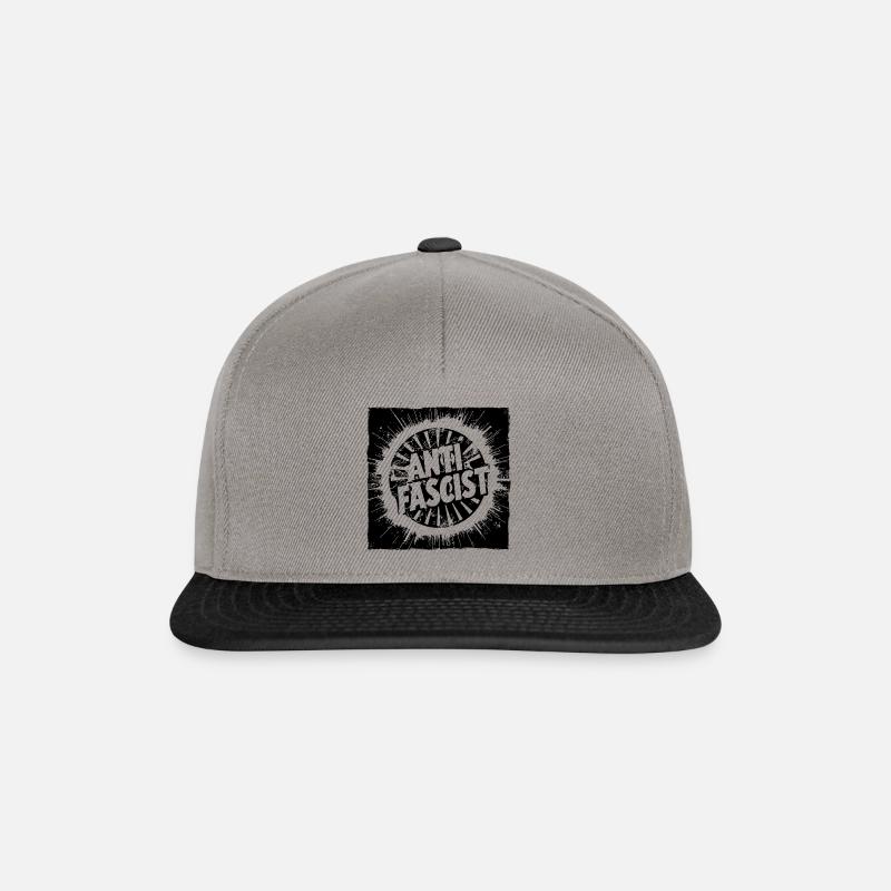 antifasciste antifasciste - Casquette snapback - gris graphite/noir