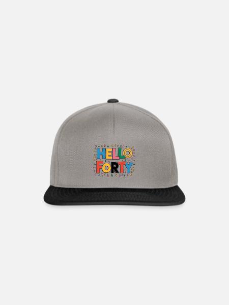 Hallo Vierzig - Snapback Cap - Graphit/Schwarz