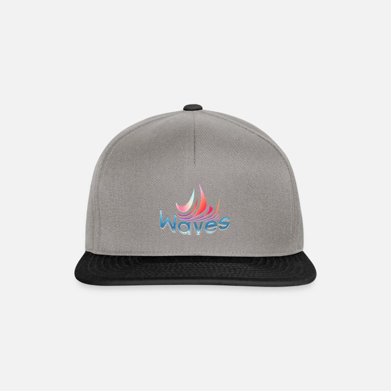 Waves Design - Snapback Cap - graphite/black