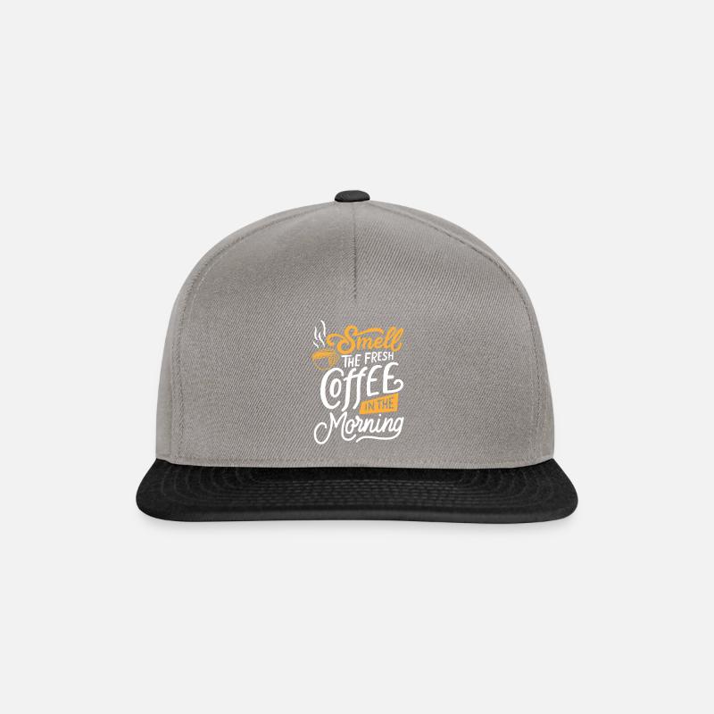 Café le matin - Casquette snapback - gris graphite/noir