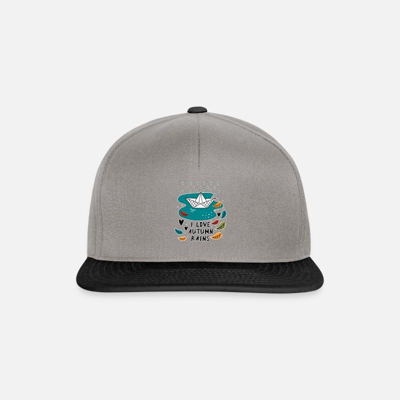 Autumn rain slogan - Snapback Cap - graphite/black