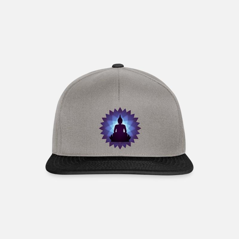 Méditation bouddha - Casquette snapback - gris graphite/noir